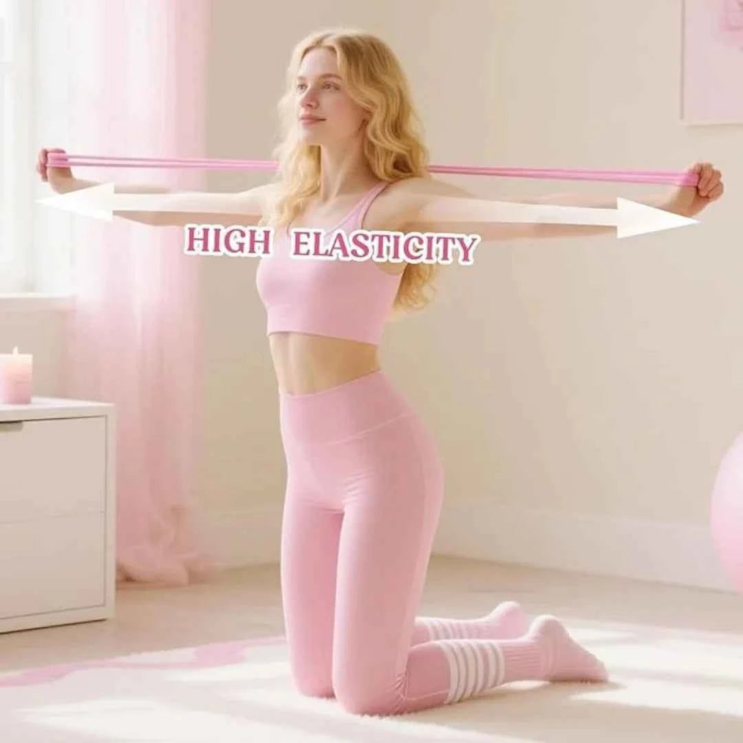 Resistance Bands with Handles. Figure 8 Resistance Band. Elastic Fitness Bands for Home, Yoga, and Gym Workout