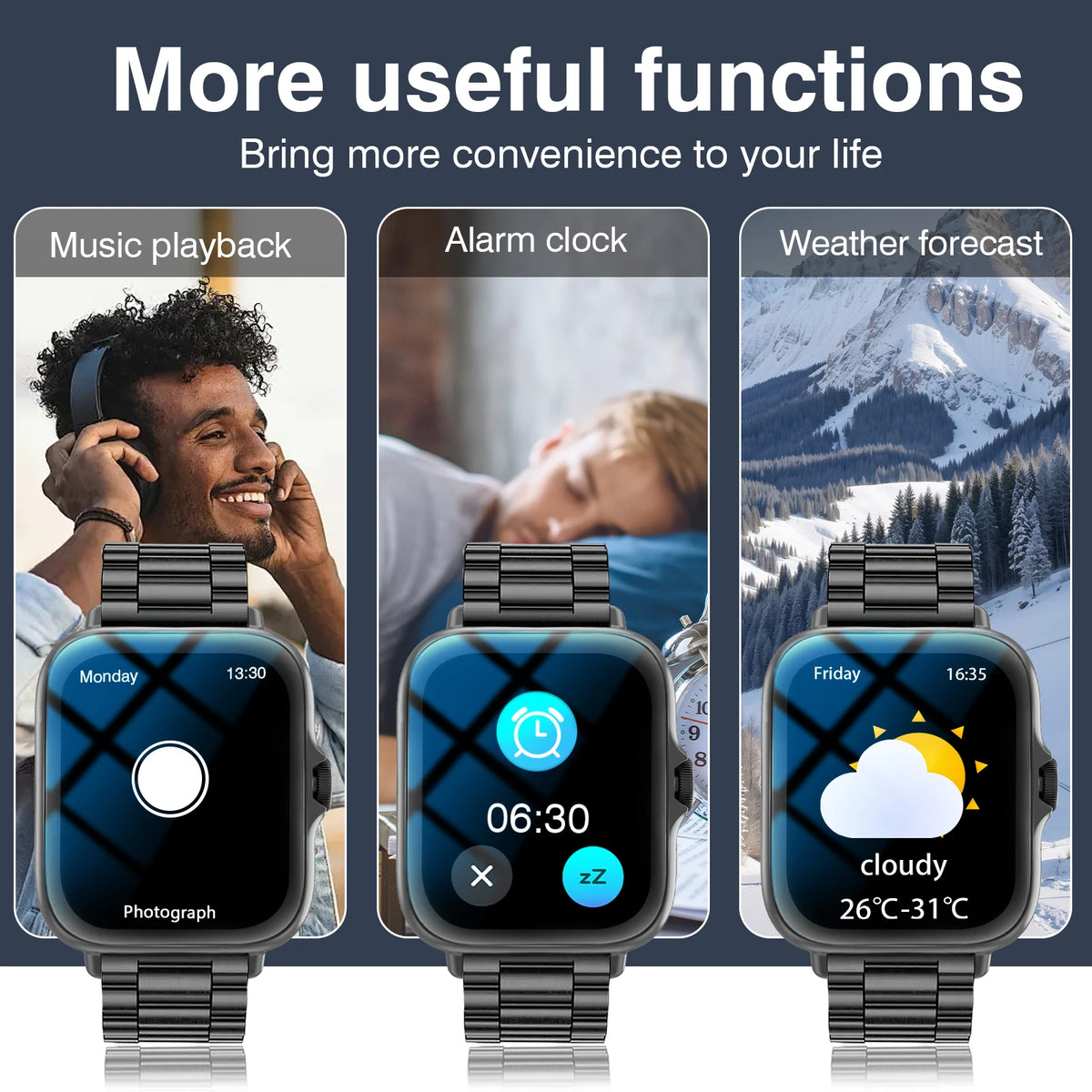 Multifunctional Sports Smartwatch, Unisex, Featuring A 1.83-inch Full-touch Display, Call Answering, Sleep Tracking, Step Counting, and Message Notifications. Compatible with IPhone & Android Phones