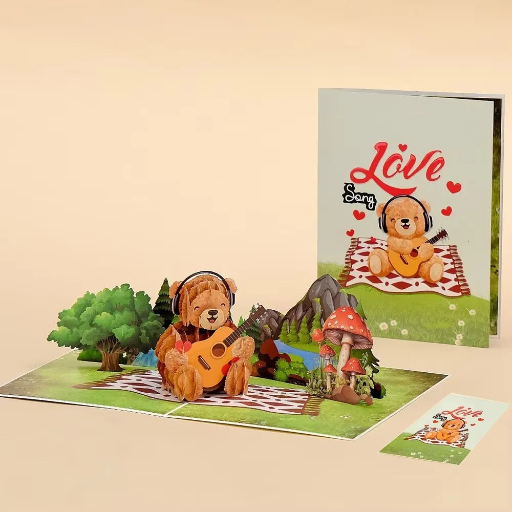 3D Pop Up Flower Greeting Cards or Wedding Card or Anniversary, Thanksgiving, Valentines Day, Birthday, Gift, Thank You Cards, or Handmade Cards