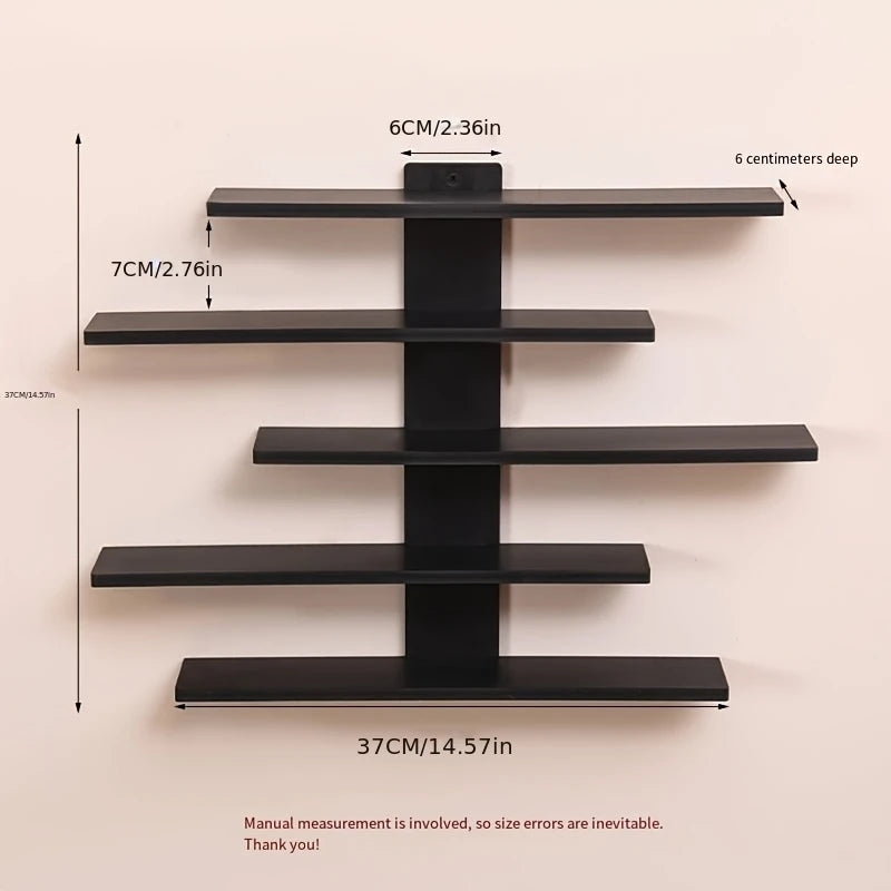 4-Piece Set of Collectible Floating Wall Racks, Multi-Tiered Wall Shelving Units, Versatile Display Stands, Suitable for Office and Home Decor, Ideal for Storing Statues and Small Figurines, Decorative Shelves, Functional Sto