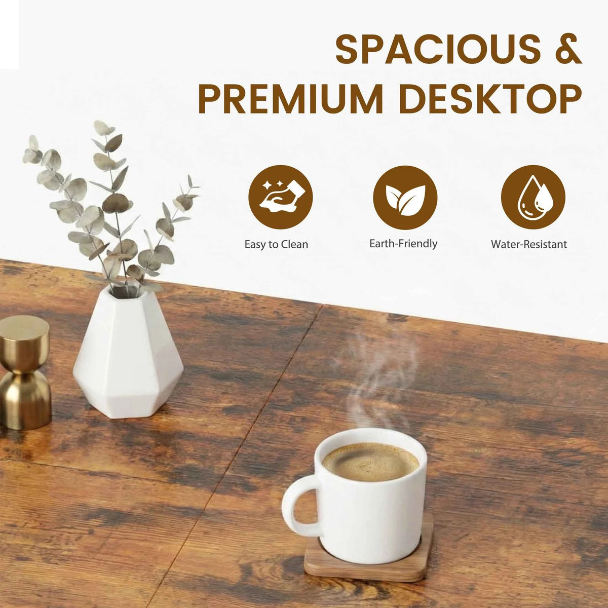 MCQ 47 Inch Standing Office Computer Desk with Drawers and Side Hook. Ergonomic. With Storage, X‑Frame Stability For Home, Office, Small Space