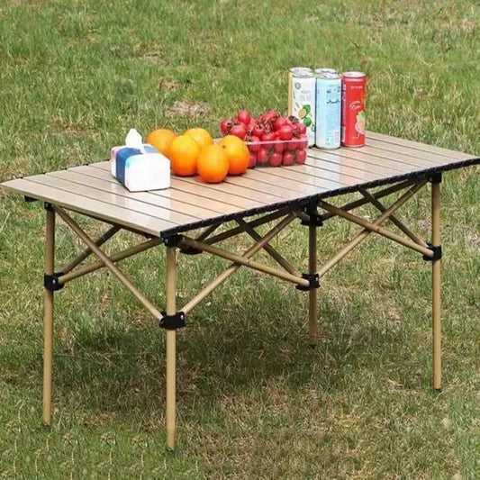 Portable Outdoor Folding Aluminum Alloy Lightweight Table with Storage Bag. Suitable for Camping, Barbecue, Picnic, Travel