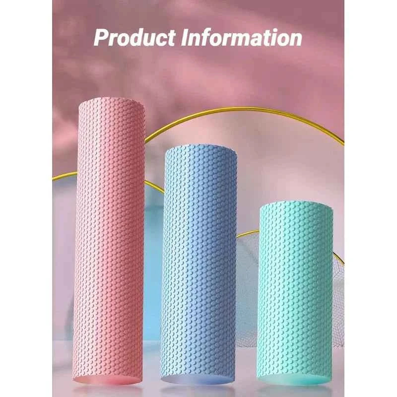 Hexagonal EVA Foam Yoga Roller, 9.5cm × 29.7cm Massage Foam Roller for Pilates Home Fitness Workout