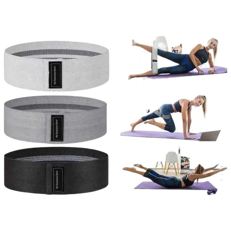 Basic Fabric Resistance. Hip, Glute, Thigh Elastic Workout Bands.