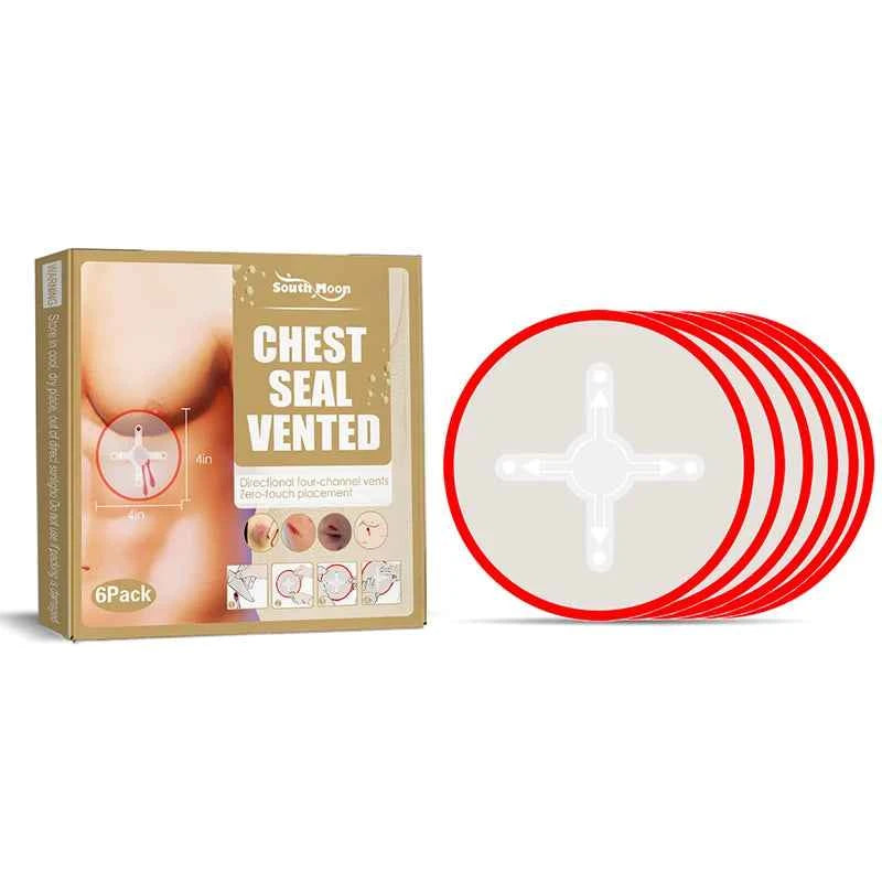 6Pcs Chest Seal Quick Useful Wound Emergency Dressing Bandag.e First Aid Kit Accessories With Vent trauma kit Supplies