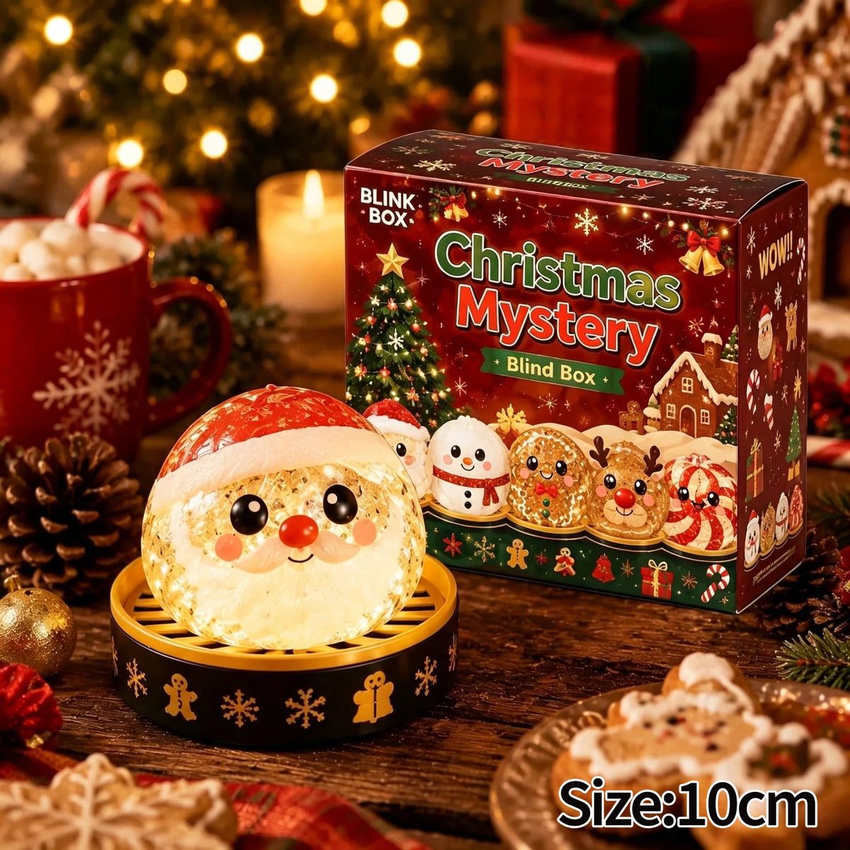 Limited Christmas Dumplings Squishy Glitter Maltose Snowman Set.  Squeeze and  Stress Relief Toys