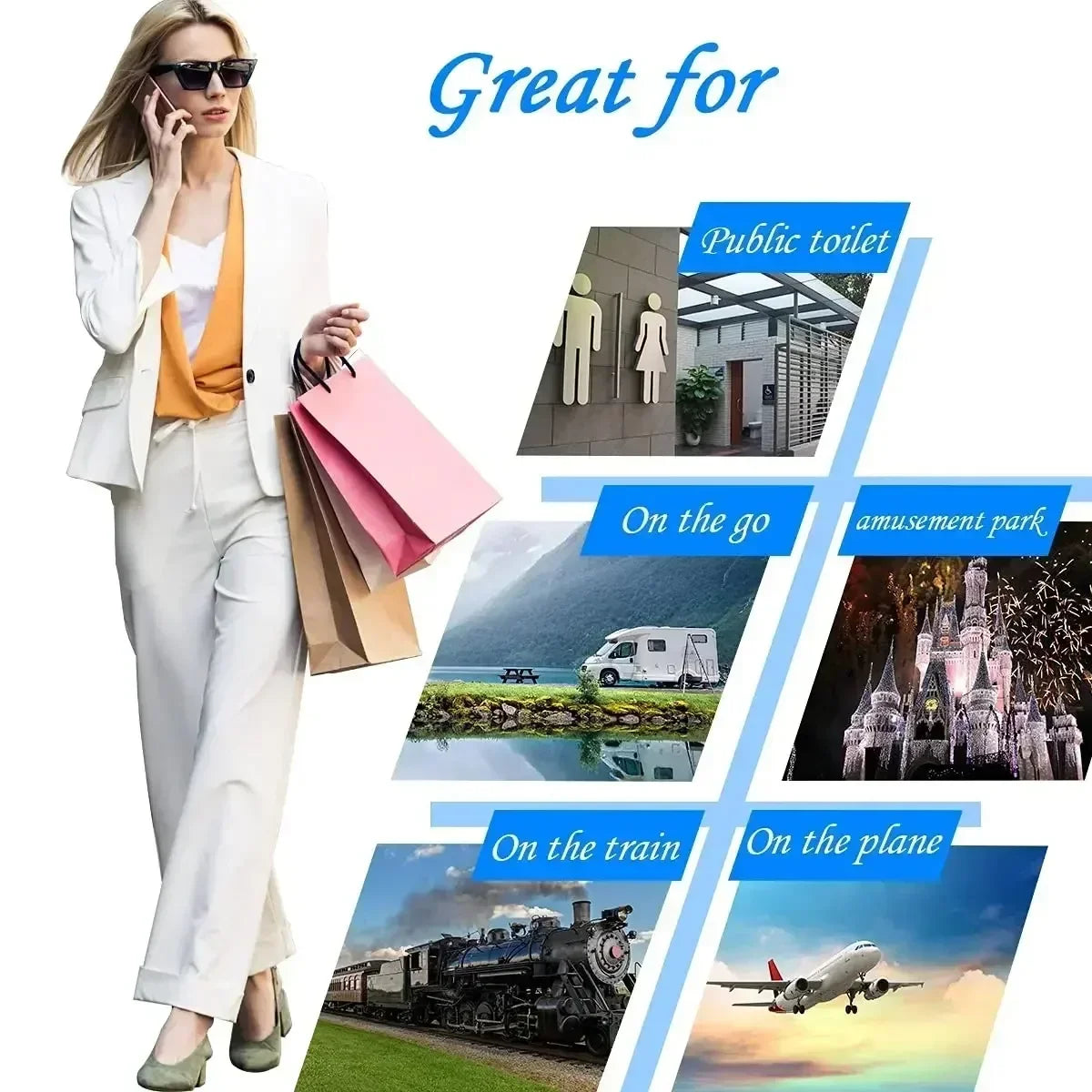10/50PCS Biodegradable Disposable Plastic Toilet Seat Cover.  Portable Safety Travel Bathroom Toilet Paper Pad. Bathroom Accessory