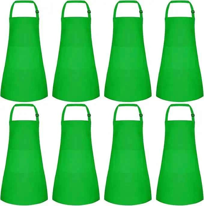 8-24PCS Adjustable Apron Bulk with 2 Pockets DIY Painting Aprons for Baking, Painting, Birthday Party Favors. Different Colors