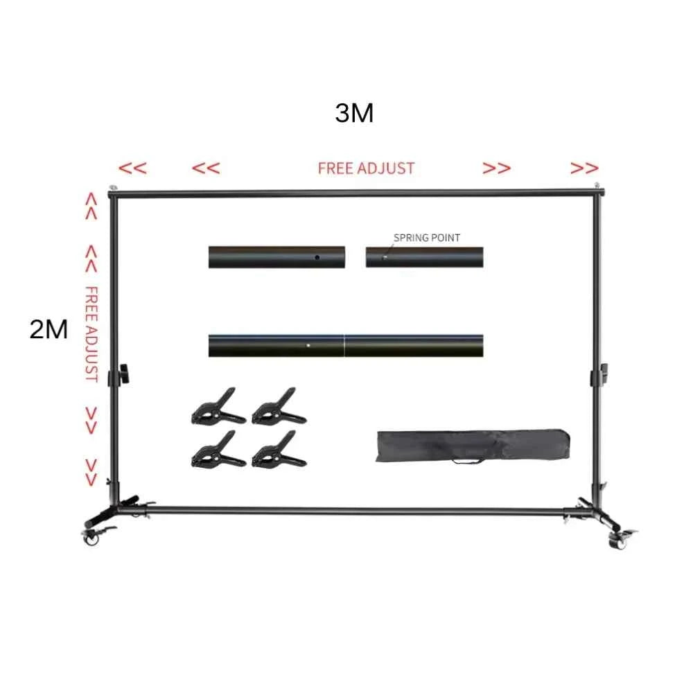 Background Stand Photo Frame Photography Crossbar Wedding Outdoor Bithday Decoration School Photographic Backdrop Party