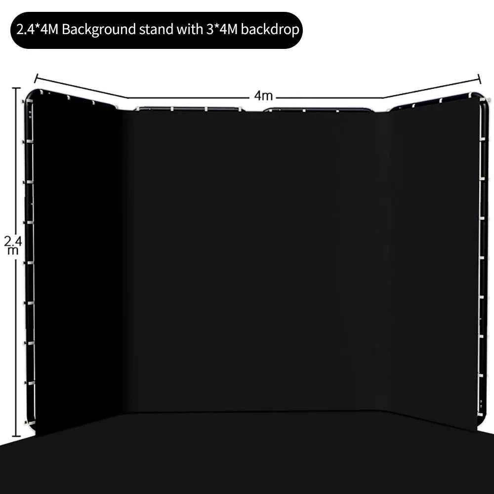 SH Green Screen, 2.4X4M. Collapsible Chroma Key Backdrop. Wrinkle-Resistant Fabric. Ultra-Quick Setup.