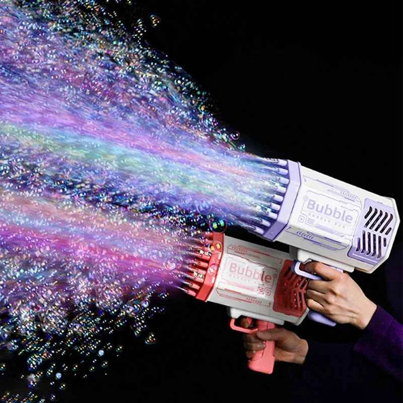 69 Holes Bubble Machine. Automatic Soap Blower Bubble With Light. Outdoor Party, Wedding, Girls or Boys Christmas Gifts. Ship from US warehouse