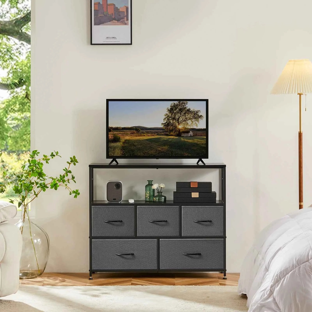 JHK Cabinet  With 5 Drawers. Storage, Multilayer Space Saving Cabinet Of Home Furniture