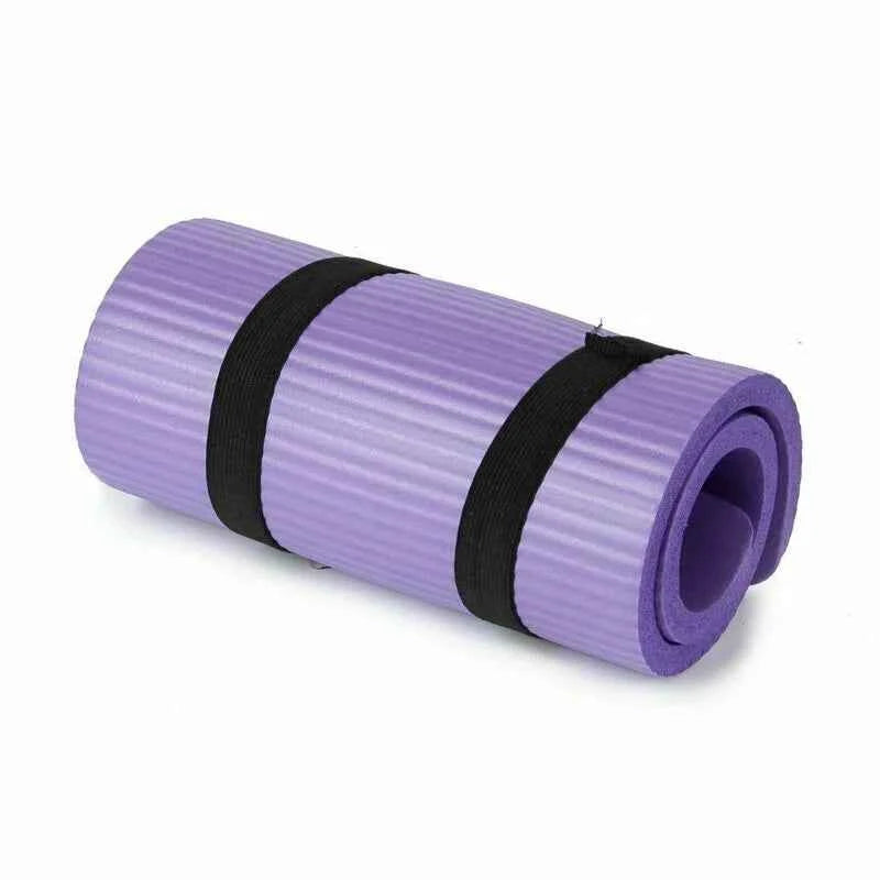 Non Slip Extra Thick 15mm Yoga Mat with Carrying Strap Exercise Pad 24" x 10"