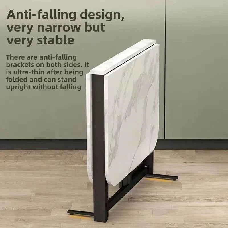 Space-Saving Folding with Wall-Mounted Drop-Leaf Table for Small spaces