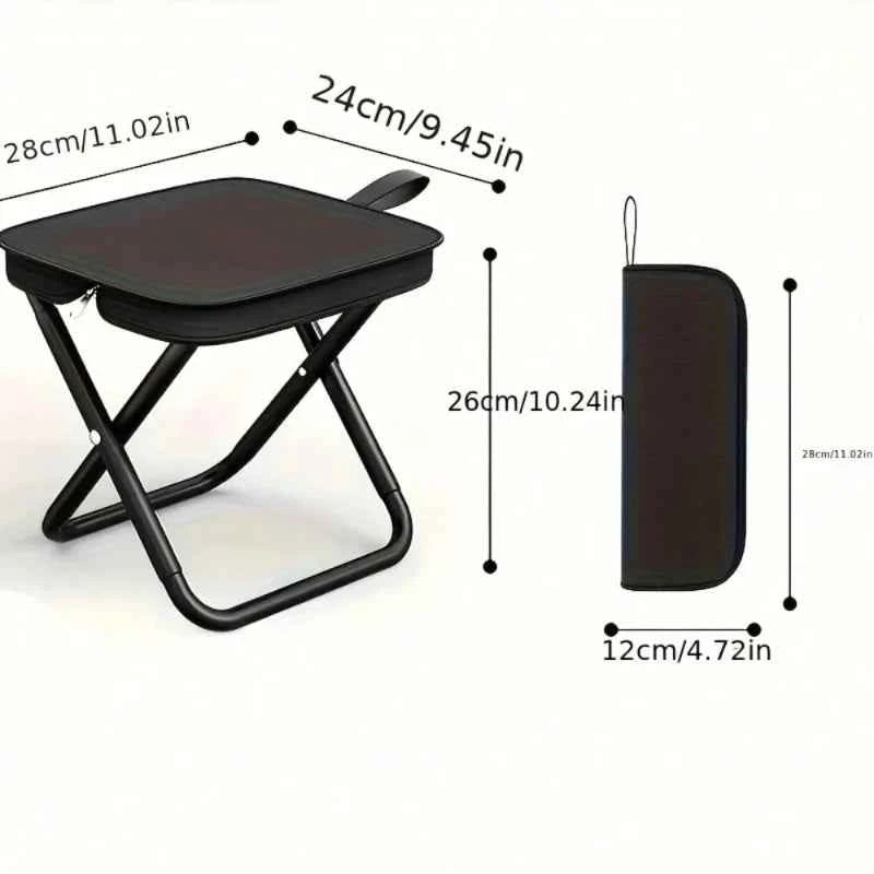 Collapsible Camping Stool with Storage Bag. Lightweight Portable 330 Lbs for Travel, Fishing, Picnic