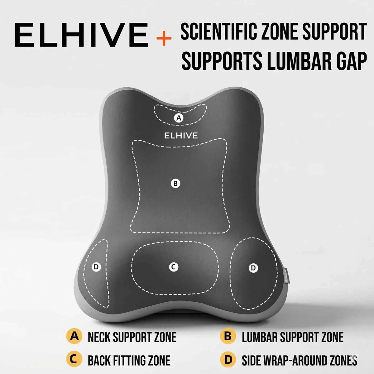 Adjustable Memory Foam Bed Wedge Back Support Pillow, Ergonomic Split 2-Piece Incline Cushion with Non-Slip Bottom