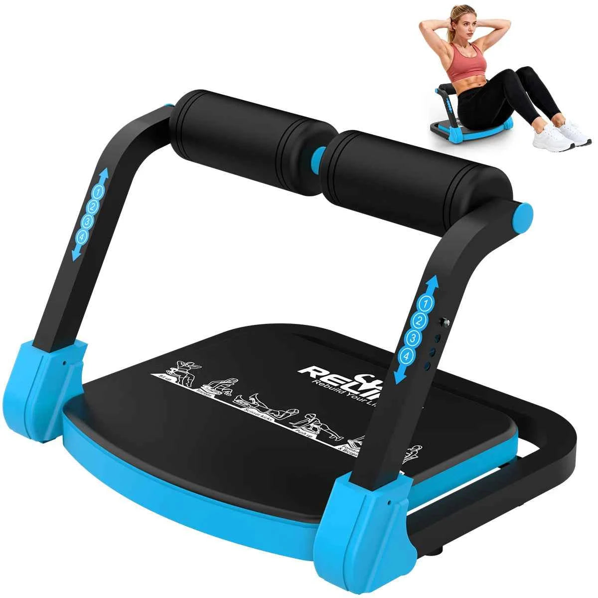 Adjustable Core Training Machine. Sit up Exercise Equipment. Foldable Portable Fitness Equipment