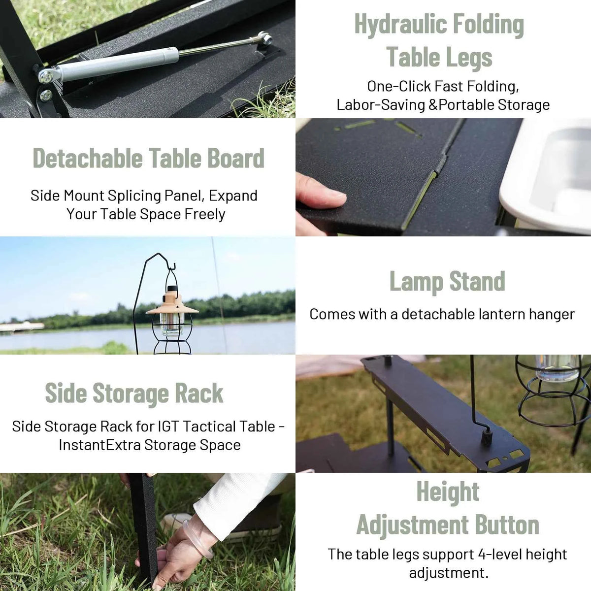 PAKICETUS Foldable Camping Table, Lightweight Portable Outdoor Utility Table.