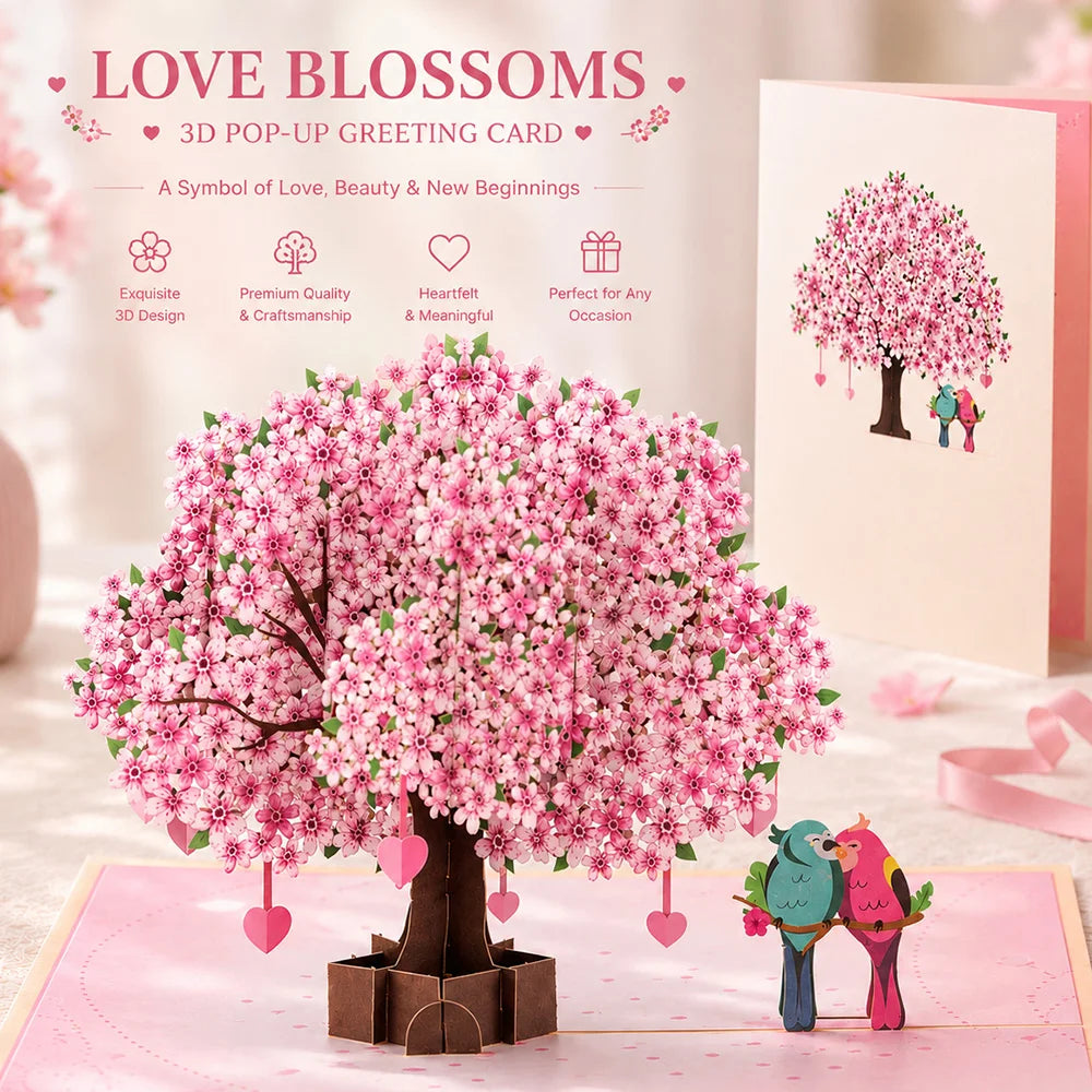 3D Pop Up Flower Greeting Cards or Wedding Card or Anniversary, Thanksgiving, Valentines Day, Birthday, Gift, Thank You Cards, or Handmade Cards