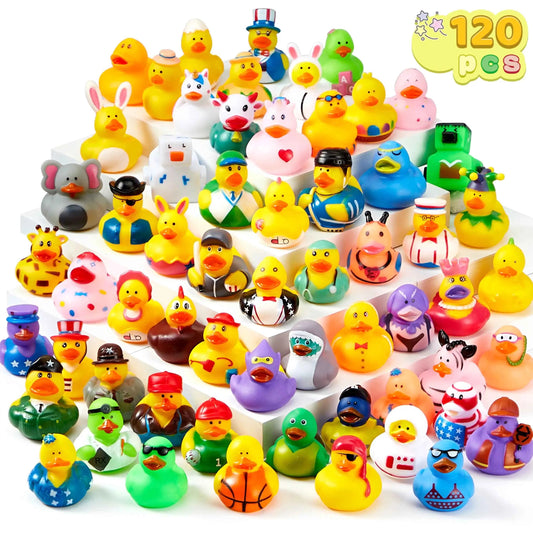 Joyfy Rubber Ducks Random Assortment. Mini Rubber Duckie Toys for Kids.