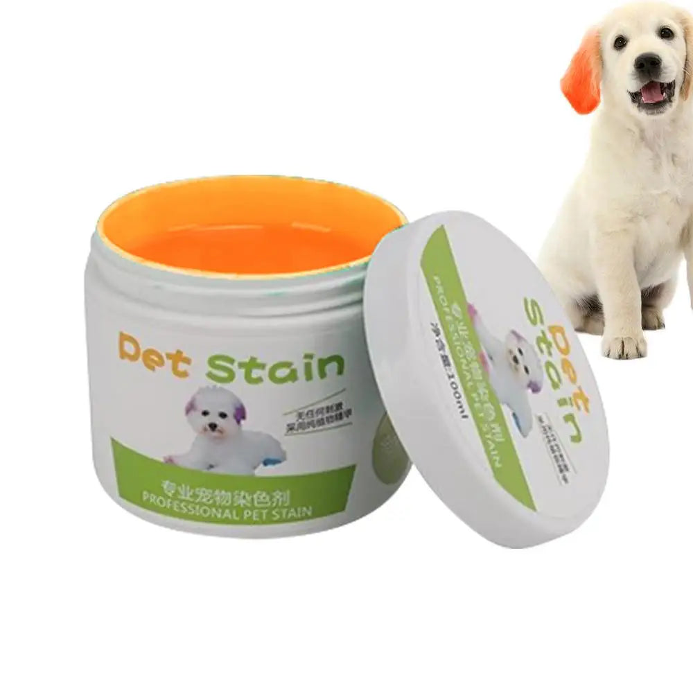 Pet Hair Dye Cream, 100ML, Pet Hair Coloring Cream, Easy To Use. Pet Hair Dye Plant Extract. Bright Color Pet Hair Dye