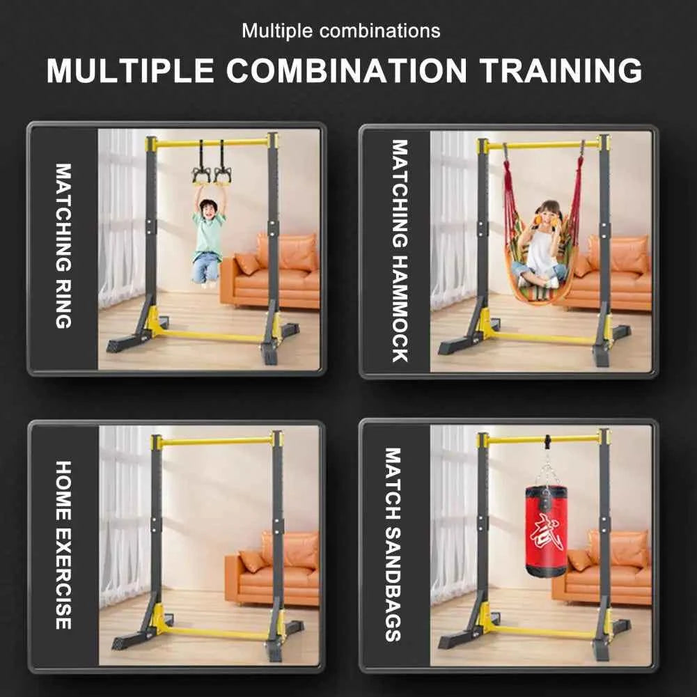 Portable Pull-up Bar Station, Free Standing Pull Up Bar for Home Gym, Pull Up Stand Station 400LBS with 11 Gears Adjustment