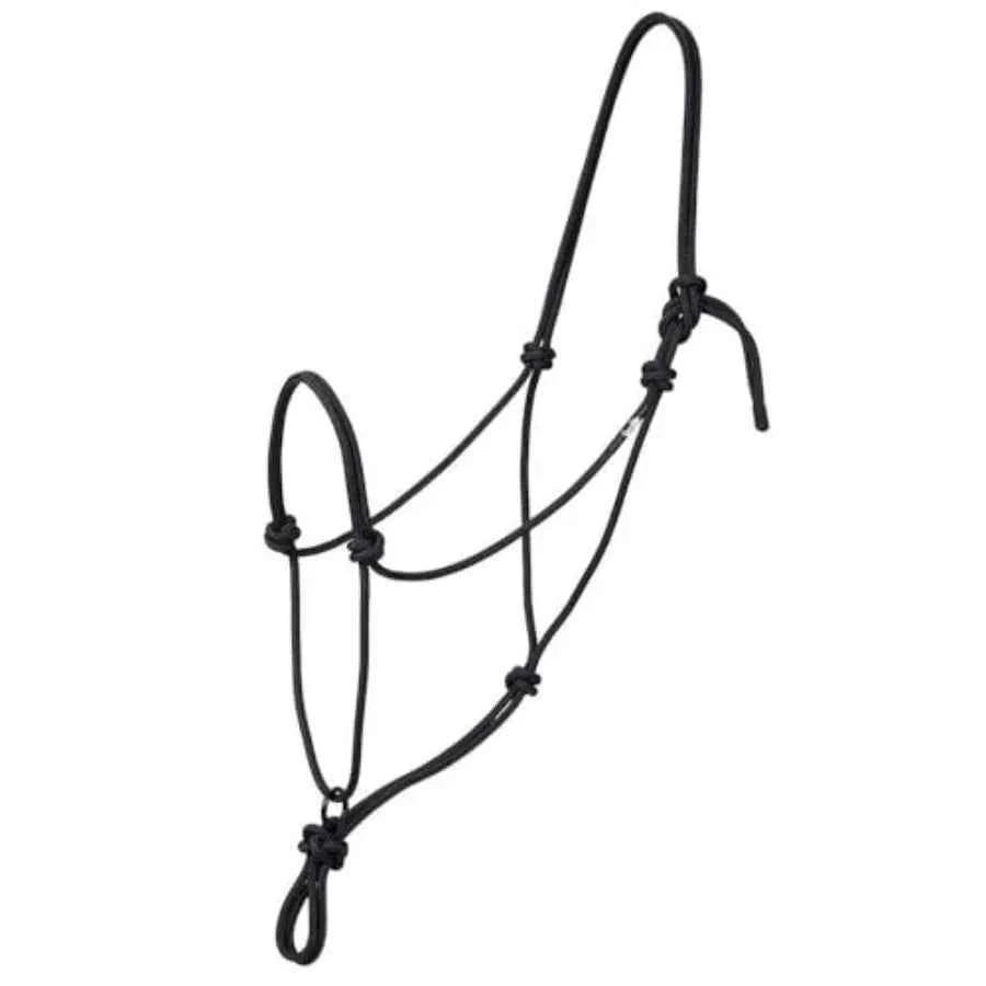 Weaver Equine Silvertip Transition Rope. Halter with Sliding Ring for training and everyday use. Premium polypropylene rope.  Silver