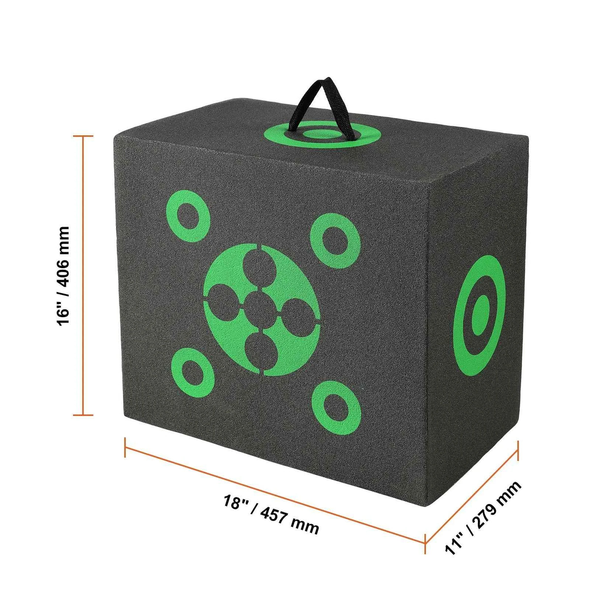 All-side Shotting  Outdoor Portable Archery Target with Carry Handle. Easy Arrow Removal. Visibility Easy to Transport