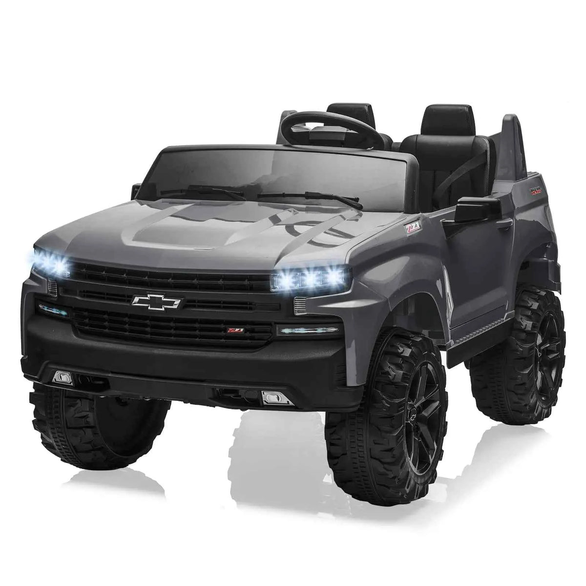 24V 2 Seater Kids Electric Ride On Truck With Parent Remote Control, Dual Motors, Spring Suspension, Music, LED Light