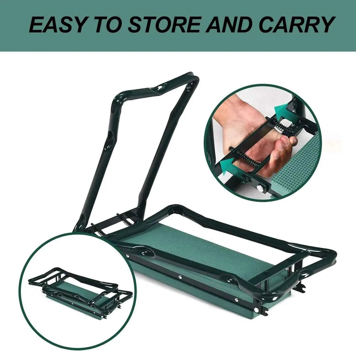 Garden Kneeler and Seat,  Folding Garden Bench. Portable with Foam EVA Kneeling