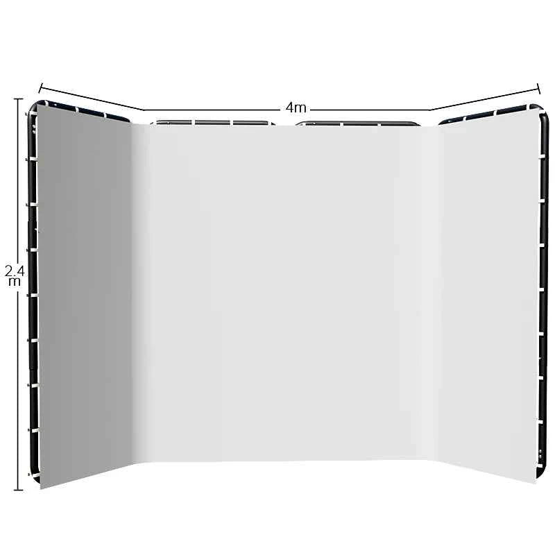 SH Green Screen, 2.4X4M. Collapsible Chroma Key Backdrop. Wrinkle-Resistant Fabric. Ultra-Quick Setup.