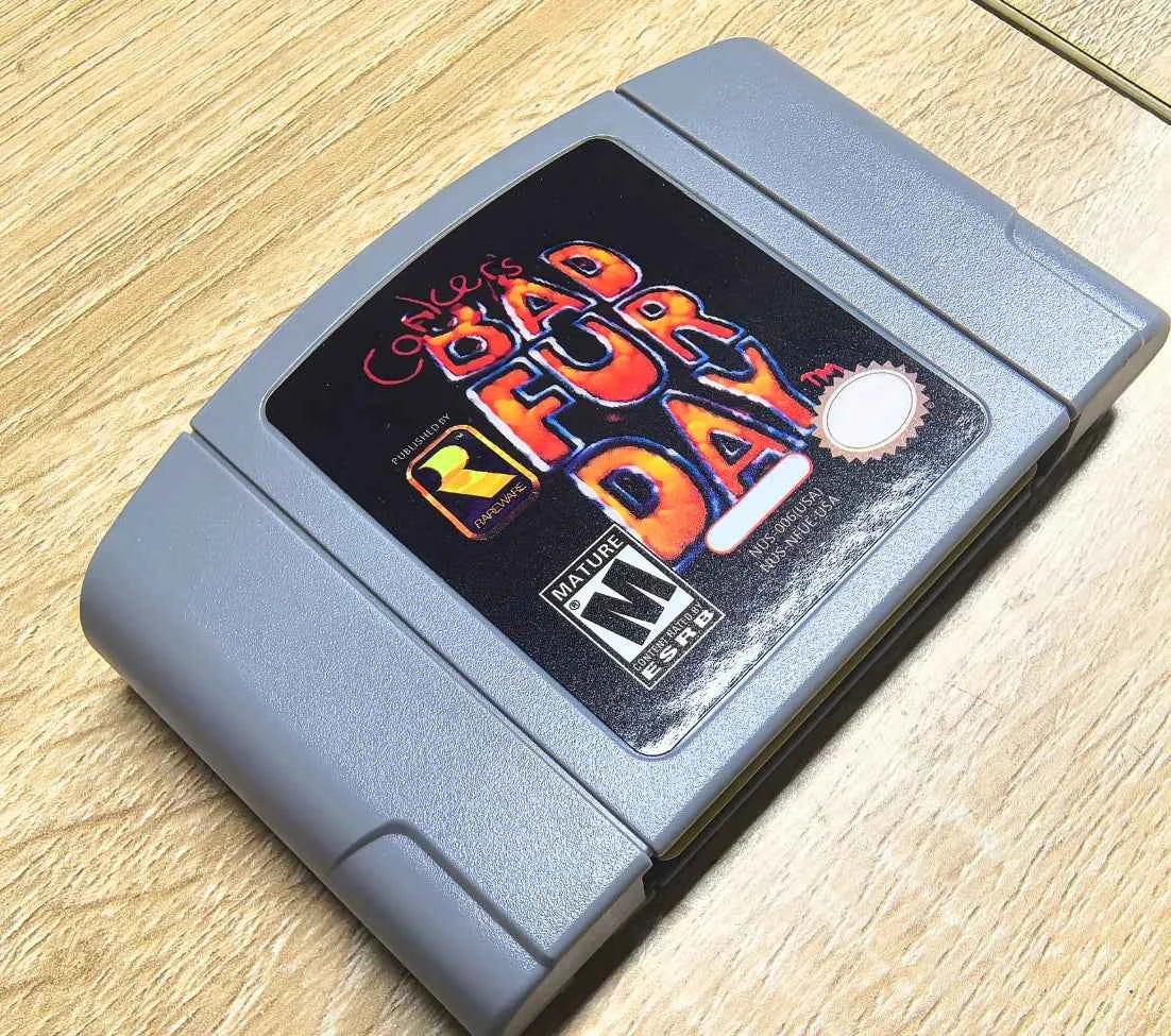 N64  Conkers Bad Fur Day, USA NTSC Version 64 Bit Console Video Games Cartridge. Collection, Gifts, Toys