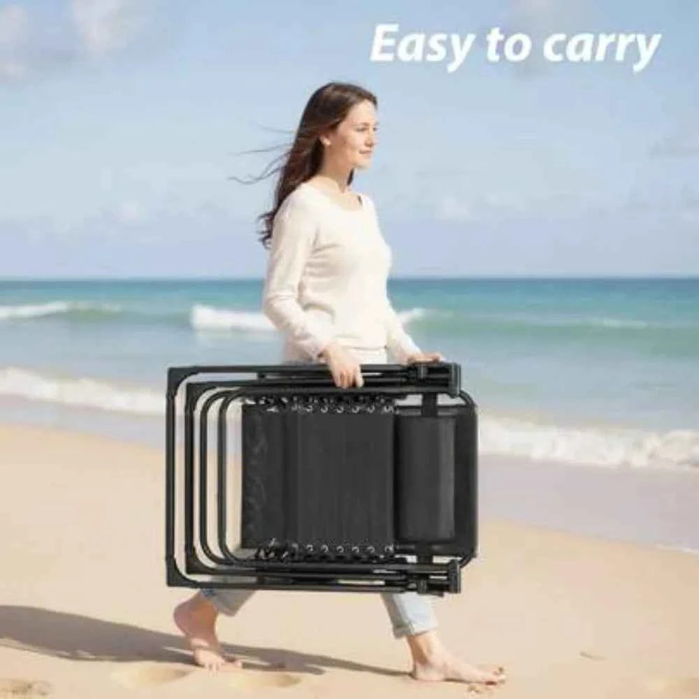 Zero Gravity Chair with Removable Cushion and Cup Holder. Padded  Portable Folding Lounge Chair with Headrest. Locking Positions. Adjustable Reclining for Adults. Heavy Duty Support Indoor & Outdoor Use