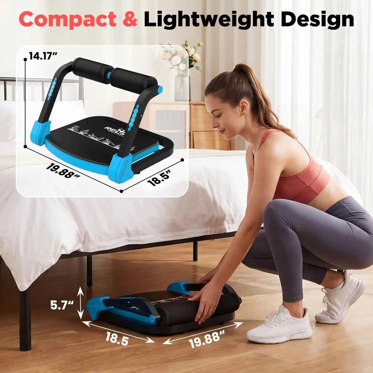 Adjustable Core Training Machine. Sit up Exercise Equipment. Foldable Portable Fitness Equipment