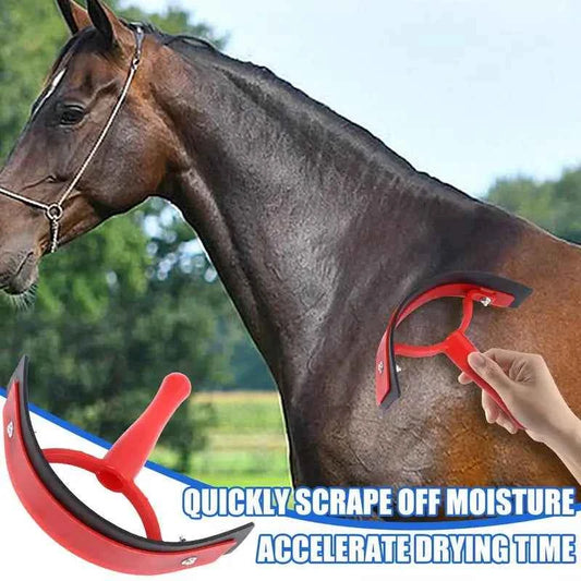 Horse Sweat Scraper Cleaning Comb with Soft Grip. Horse Deshedding Tool.
