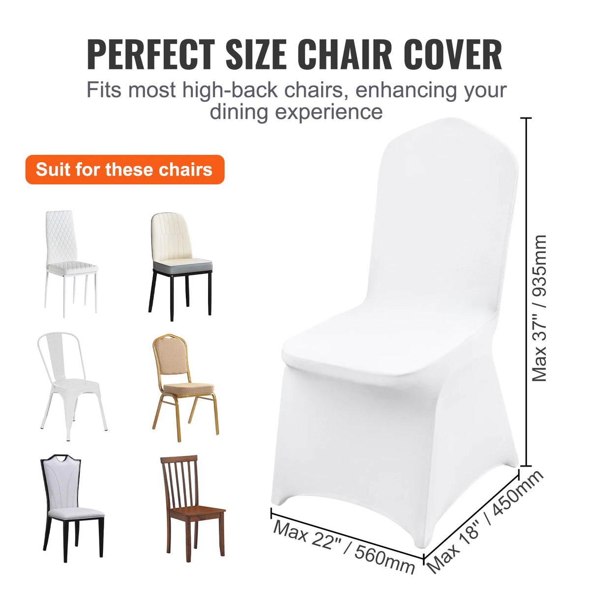 SucceBuy 12/30pcs Spandex Wedding Chair Seat Cover.  Washable Protective Slipcovers. Wedding, Holiday, Banque,t Universal Chair Cover