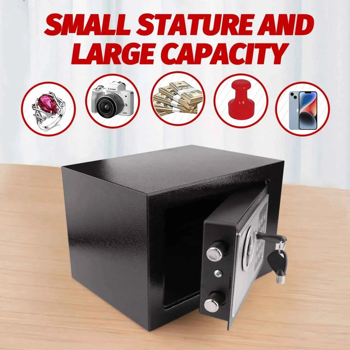 Digital Electronic Safe Box, Keypad Lock Security. Home, Office, Cash, Jewelry and more
