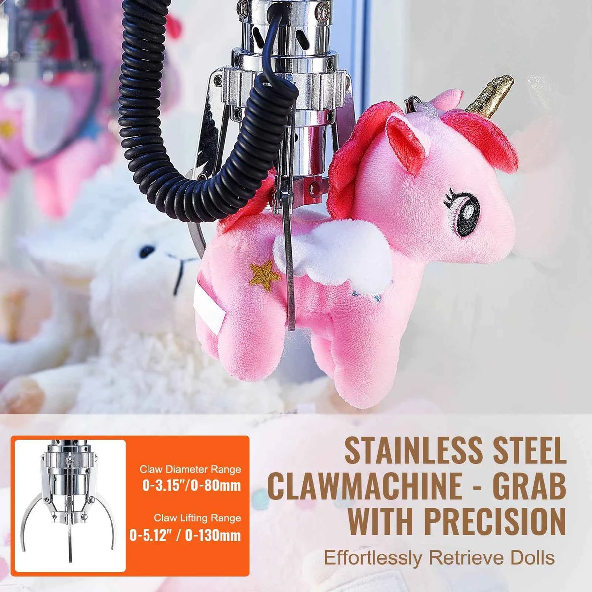 SucceBuy Claw Machine 0-3” Jaw Diameter 0-5” Jaw lifting Crane. Prize Grabber. Commercial Arcade Game Toys For Kids 7-12 years old